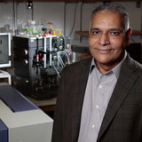 Ravindra Singh in his lab at Iowa State University