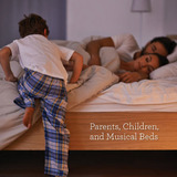 Book cover that shows child crawling into bed with mom and dad