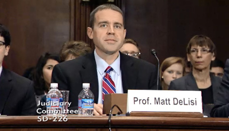 Matt DeLisi testifies before Senate Judiciary Committee