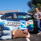 AMS students with KCCI car
