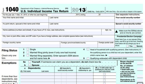 IRS Tax Form