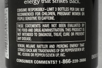Energy drink labels