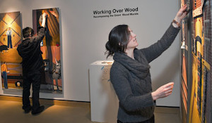 Drinkwater at her exhibit