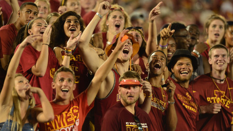 Fans at Cyclone football game