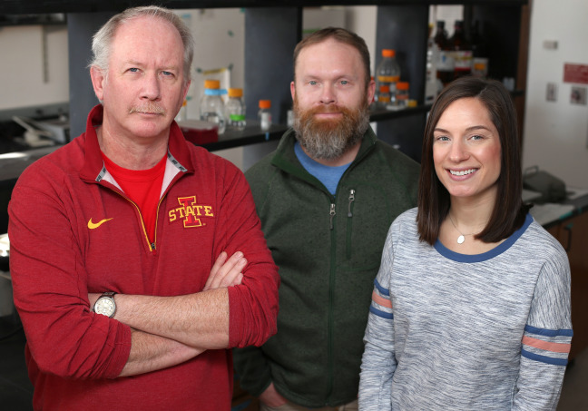 Team of Iowa State researchers in the lab