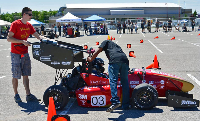 Iowa State's Formula SAE Team prepares to race at Formula North in Canada.