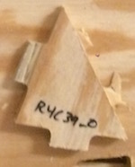 Numbered wood part