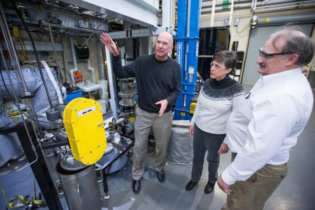 Robert C. Brown explains how Iowa State's pyrolysis equipment produces biofuels.