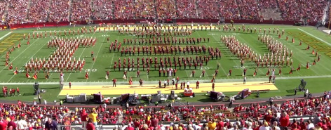Band on field at Jack Trice