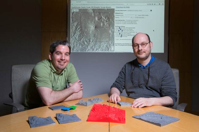 Alex Renner and Chris Harding, two of the developers of TouchTerrain