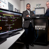 Manimaran Govindarasu, left, and Doug Jacobson have won grants to develop cyber security tools that can help protect the power grid.