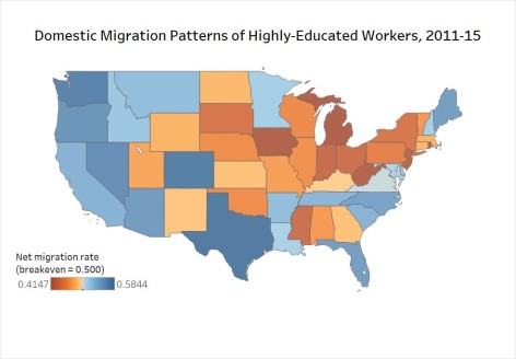 Map of worker migration patterns