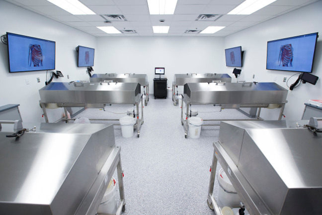 New equipment inside the ISU human anatomy laboratory