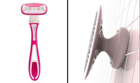 Side-by-side comparison of typical razor and Lotus razor