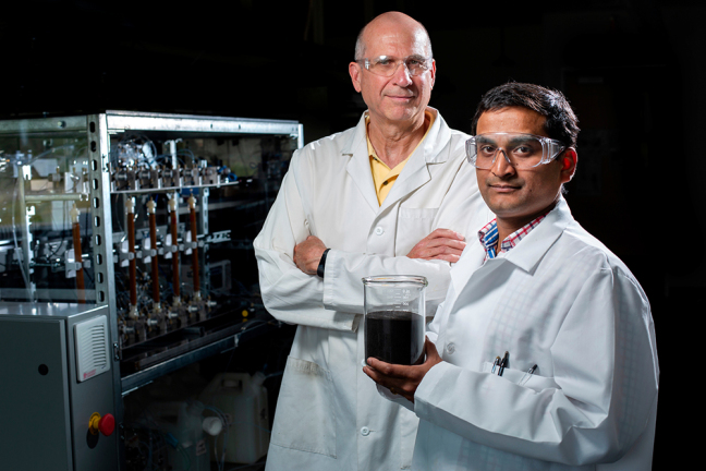 Robert C. Brown and Santanu Bakshi in the lab.