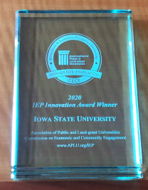 APLU innovation award plaque