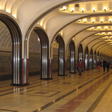 The Mayakovskii Metro Station in Moscow