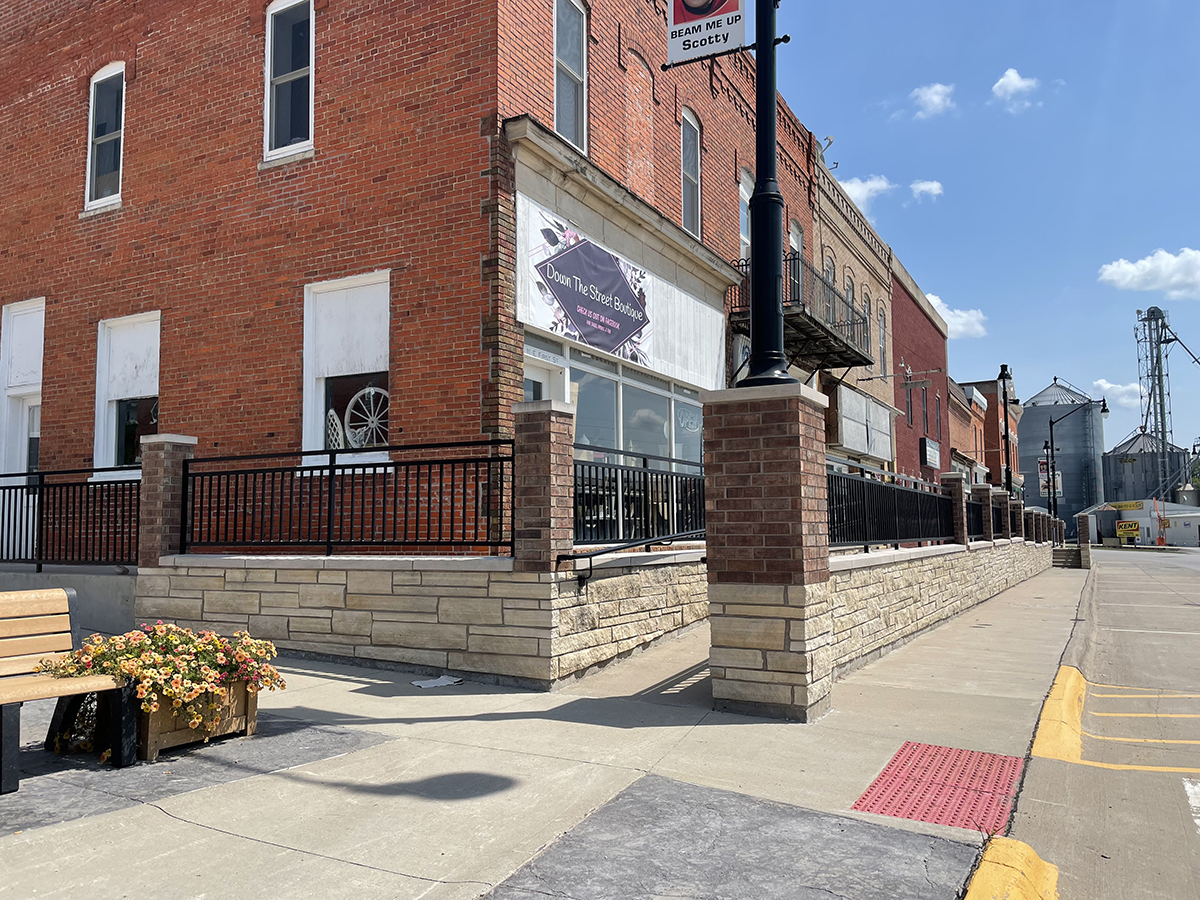 After the Community Visioning Program, Riverside added ramps to make the downtown more accessible. Photo courtesy of Sandra Oberbroeckling/Iowa State University.