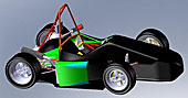 Computer-aided design of this year's Formula SAE race car.
