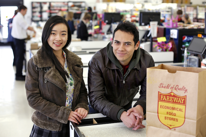 2 grad students at Fareway store
