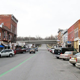 Business district in Columbus Junction