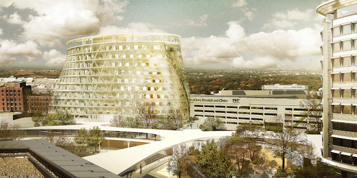 Hospital tower rendering