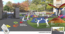 Artist rendering of students' plan for playground