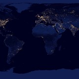 NASA image of cities across the globe lit up at night