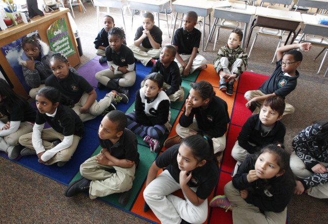 Students in classroom at Moulton Elementary