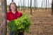 Diana Cochran stands in the hop yard at the ISU Horticulture Research Station