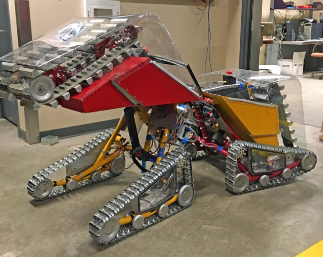 Cyclone Space Mining's two robots.