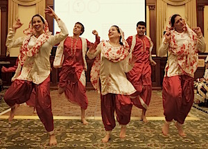 Bhangra dancing