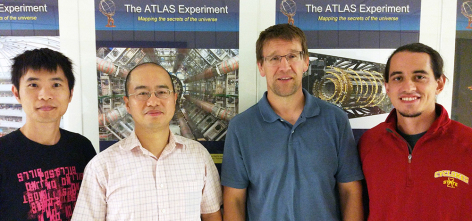 Four of Iowa State's physicists working with the ATLAS Experient.
