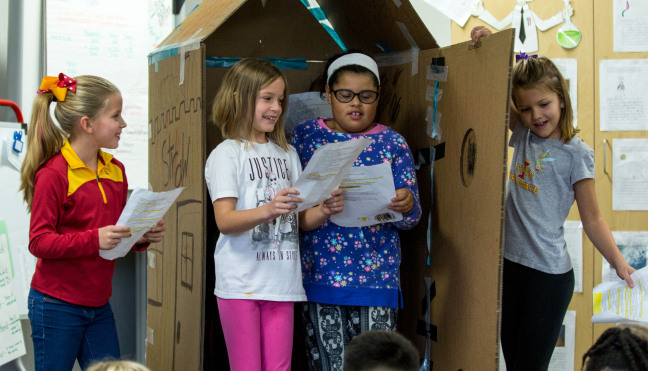 Edwards Elementary students perform maker theater