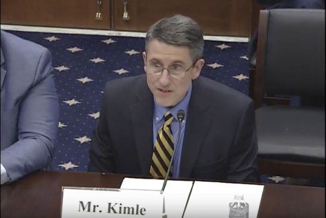 Kevin Kimle testifying before congressional panel