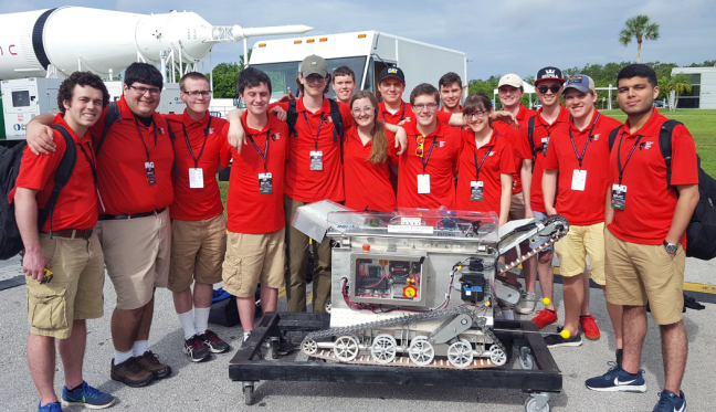 The students of Cyclone Space Mining at NASA's Kennedy Space Center