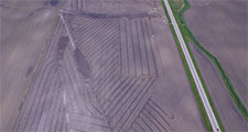 Aerial view of farm field