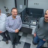 Valery Levitas in his Howe Hall lab with Krishan Kumar, postdoctoral research associate, and Mehdi Kamrani, graduate student.