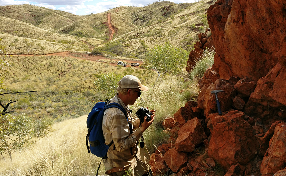Benjamin Johnson studies exposed and ancient ocean crust in Western Australia.
