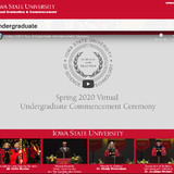 Screenshot of spring commencement virtual ceremony