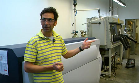 Aaron Sadow in his chemistry lab.