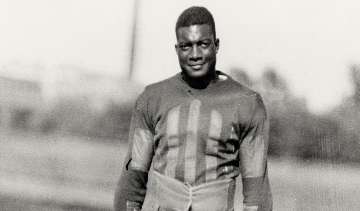 Jack Trice in a football uniform, 1923.