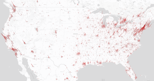 U.S. depicted in infrastructure atlas data visualization tool