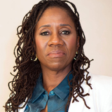 Sherrilyn Ifill looks into the camera.